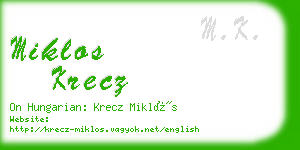miklos krecz business card